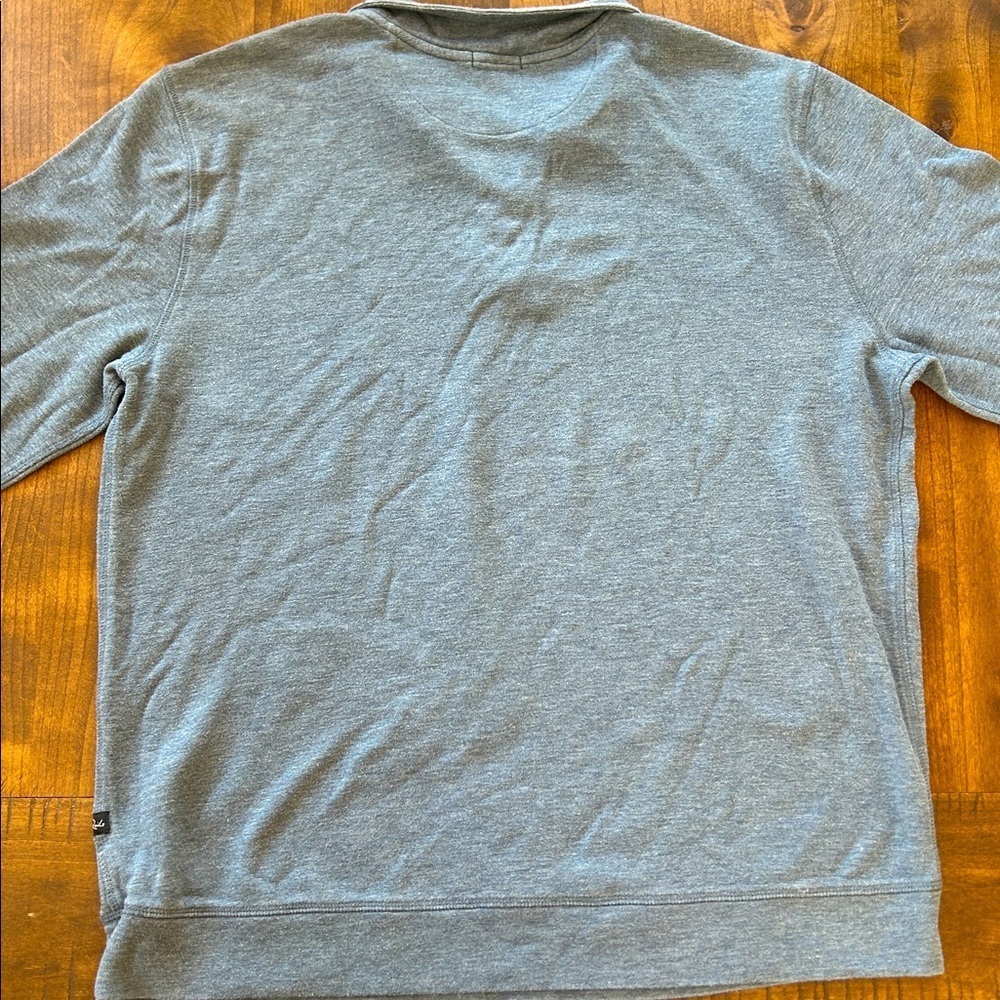 Rails Men's Gavin Quarter Zip Sweatshirt Size XXL Color Blue Grey Melange - Picture 3 of 6